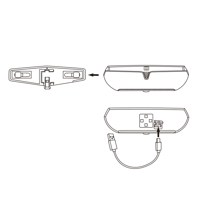 429285.QR LYNX Achterlicht USB Eagle <- 50-80 mm ->