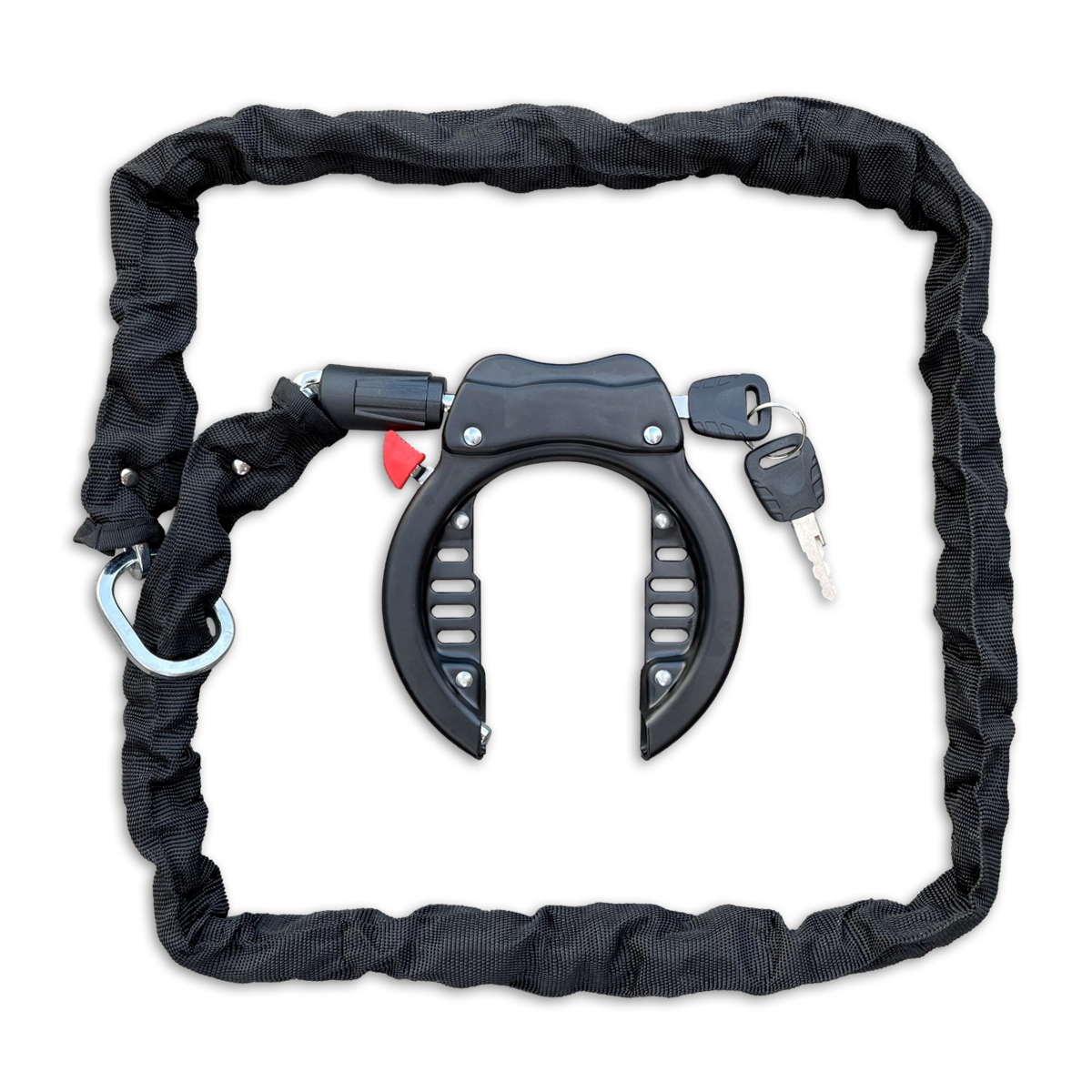 410730.CH100 LYNX Ringslot met ketting 100 cm x 5.3 mm